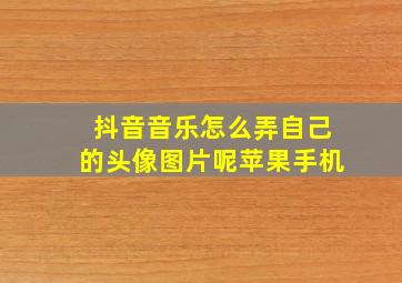 抖音音乐怎么弄自己的头像图片呢苹果手机