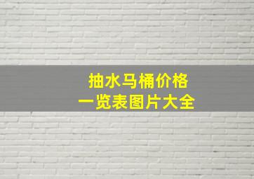 抽水马桶价格一览表图片大全