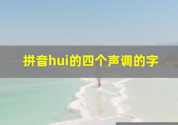 拼音hui的四个声调的字