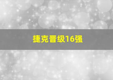 捷克晋级16强