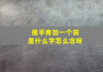 提手旁加一个弱是什么字怎么念呀