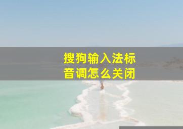 搜狗输入法标音调怎么关闭