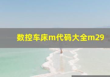 数控车床m代码大全m29