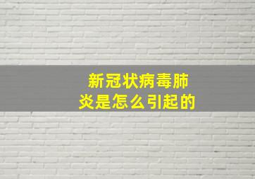 新冠状病毒肺炎是怎么引起的