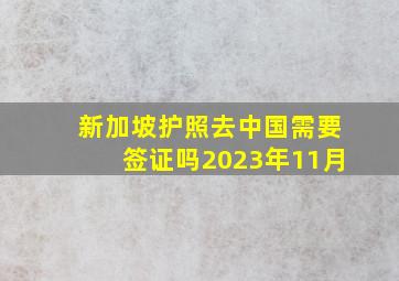 新加坡护照去中国需要签证吗2023年11月