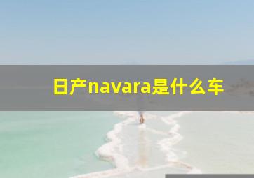 日产navara是什么车