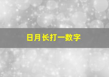 日月长打一数字