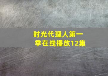 时光代理人第一季在线播放12集