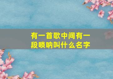 有一首歌中间有一段唢呐叫什么名字