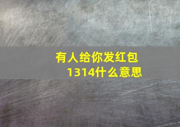 有人给你发红包1314什么意思