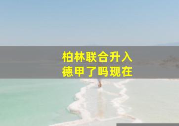 柏林联合升入德甲了吗现在