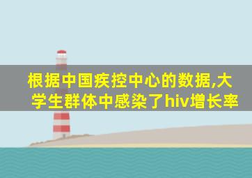 根据中国疾控中心的数据,大学生群体中感染了hiv增长率