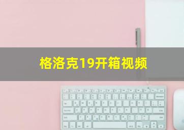 格洛克19开箱视频