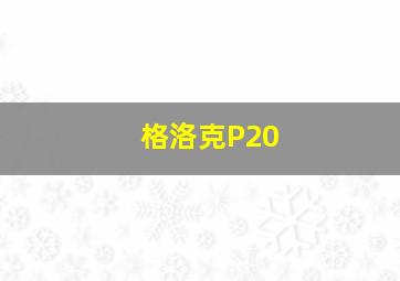 格洛克P20