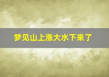 梦见山上涨大水下来了