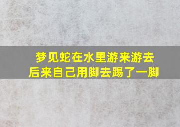 梦见蛇在水里游来游去后来自己用脚去踢了一脚