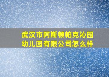 武汉市阿斯顿帕克沁园幼儿园有限公司怎么样