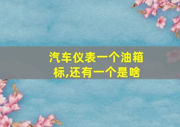 汽车仪表一个油箱标,还有一个是啥