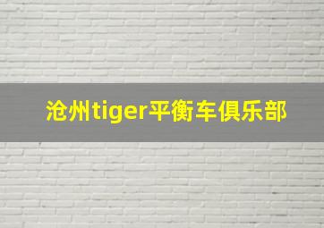 沧州tiger平衡车俱乐部