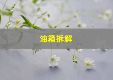 油箱拆解