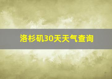 洛杉矶30天天气查询