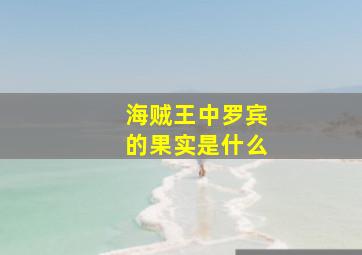 海贼王中罗宾的果实是什么