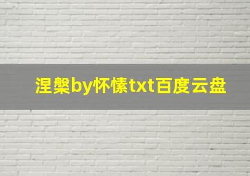 涅槃by怀愫txt百度云盘