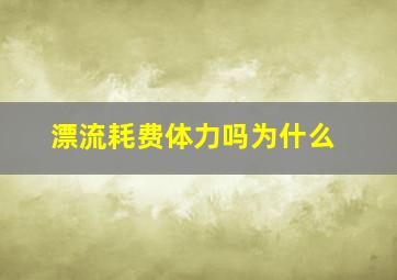 漂流耗费体力吗为什么