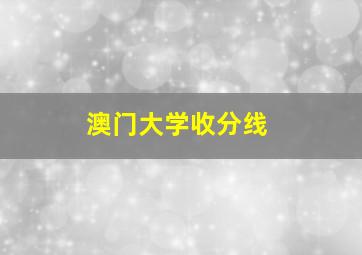 澳门大学收分线