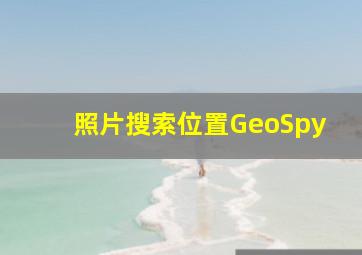 照片搜索位置GeoSpy