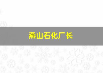 燕山石化厂长