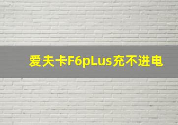 爱夫卡F6pLus充不进电