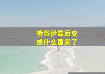 特洛伊最后变成什么国家了