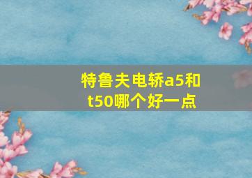 特鲁夫电轿a5和t50哪个好一点