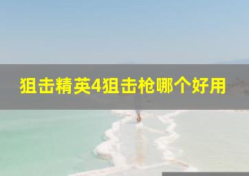 狙击精英4狙击枪哪个好用