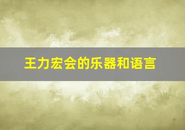 王力宏会的乐器和语言