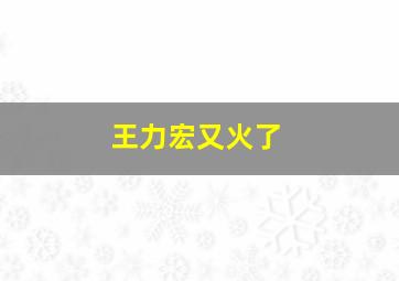 王力宏又火了