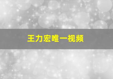 王力宏唯一视频