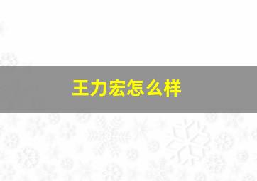 王力宏怎么样