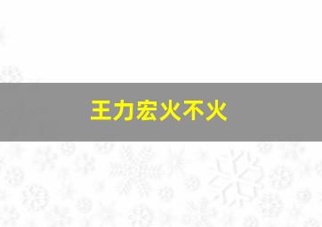 王力宏火不火