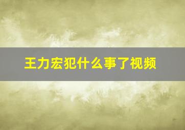 王力宏犯什么事了视频