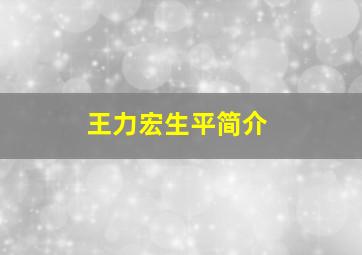 王力宏生平简介