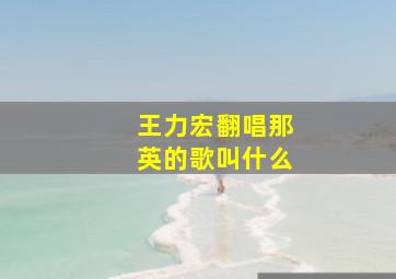 王力宏翻唱那英的歌叫什么