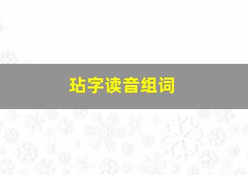 玷字读音组词