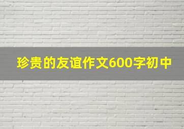 珍贵的友谊作文600字初中