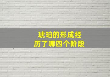 琥珀的形成经历了哪四个阶段