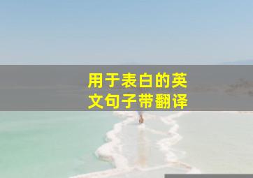 用于表白的英文句子带翻译