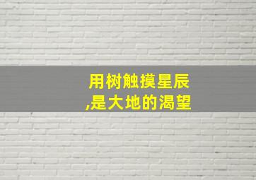 用树触摸星辰,是大地的渴望