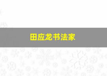 田应龙书法家