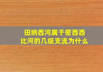 田纳西河属于密西西比河的几级支流为什么